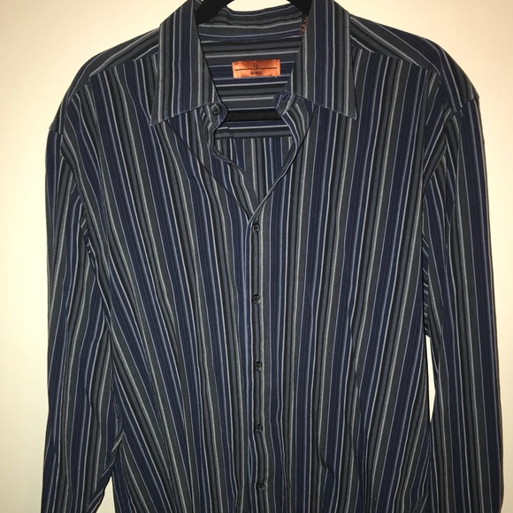 Long sleeve striped button down shirt - Picture 2 of 5